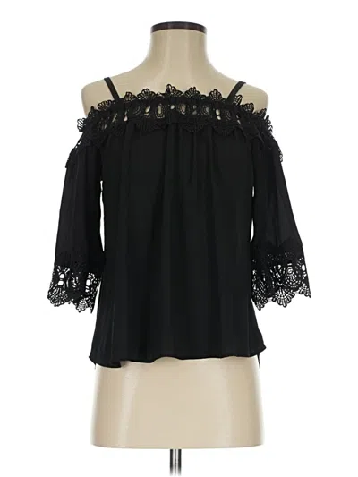 Pre-owned Bcx 3/4 Sleeve Blouse In Black