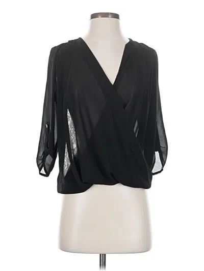 Pre-owned Bcx 3/4 Sleeve Blouse In Black