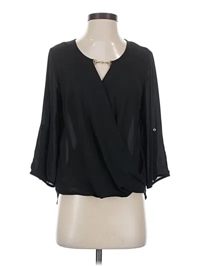 Pre-owned Bcx 3/4 Sleeve Blouse In Black