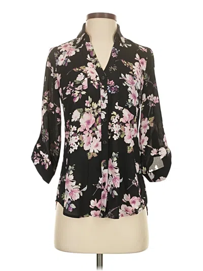 Pre-owned Bcx 3/4 Sleeve Blouse In Black
