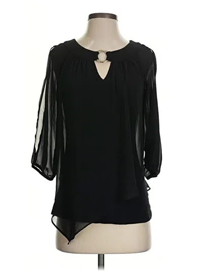 Pre-owned Bcx 3/4 Sleeve Blouse In Black