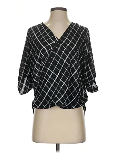 Pre-owned Bcx 3/4 Sleeve Blouse In Black
