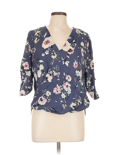 Pre-owned Bcx 3/4 Sleeve Blouse In Blue