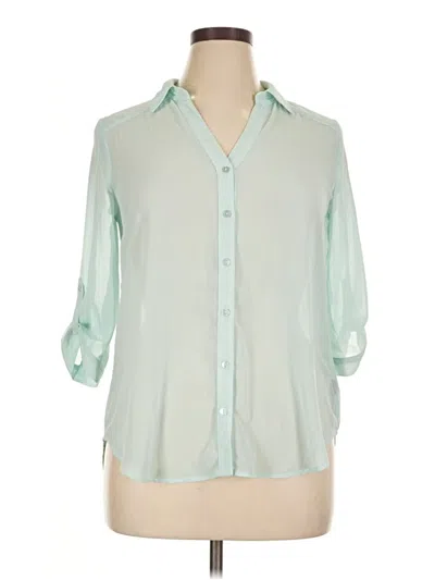 Pre-owned Bcx 3/4 Sleeve Blouse In Blue
