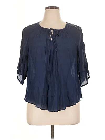 Pre-owned Bcx 3/4 Sleeve Blouse In Blue