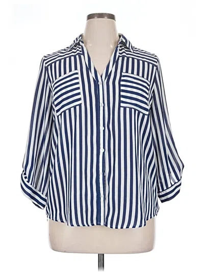 Pre-owned Bcx 3/4 Sleeve Blouse In Blue