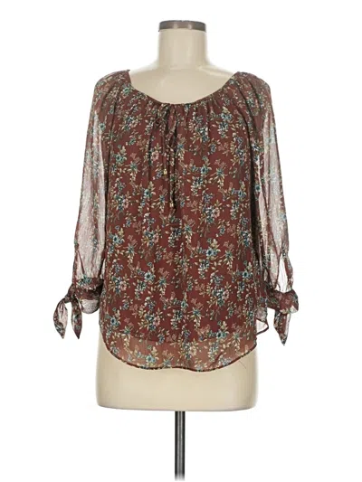 Pre-owned Bcx 3/4 Sleeve Blouse In Brown