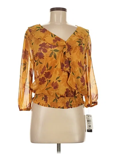 Bcx 3/4 Sleeve Blouse In Gold