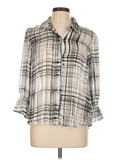 Pre-owned Bcx 3/4 Sleeve Blouse In Gray