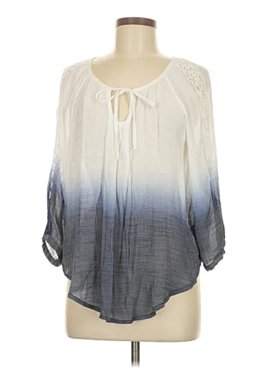 Pre-owned Bcx 3/4 Sleeve Blouse In Gray