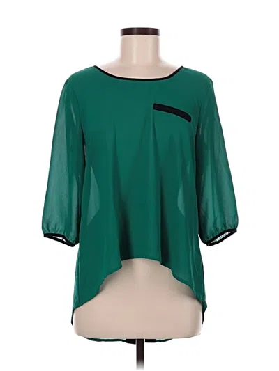 Pre-owned Bcx 3/4 Sleeve Blouse In Green
