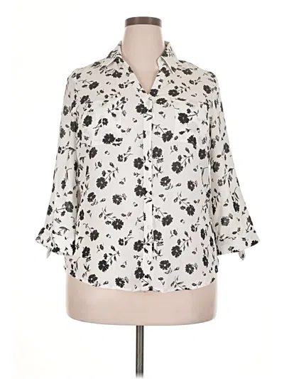 Pre-owned Bcx 3/4 Sleeve Blouse In Ivory