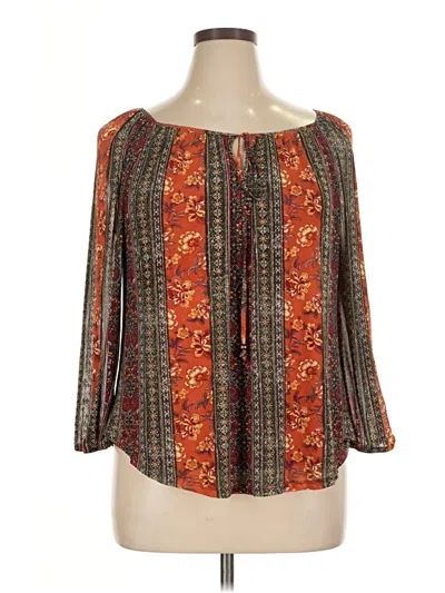 Pre-owned Bcx 3/4 Sleeve Blouse In Orange
