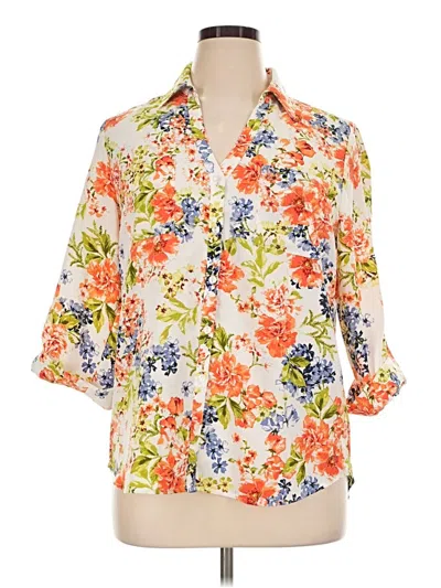 Pre-owned Bcx 3/4 Sleeve Blouse In Orange