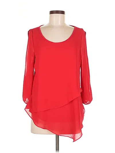 Pre-owned Bcx 3/4 Sleeve Blouse In Red