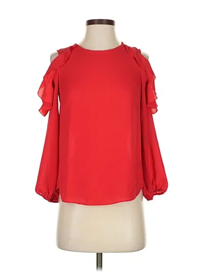 Pre-owned Bcx 3/4 Sleeve Blouse In Red
