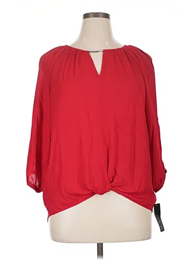 Pre-owned Bcx 3/4 Sleeve Blouse In Red