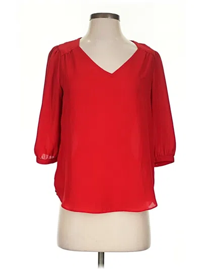 Pre-owned Bcx 3/4 Sleeve Blouse In Red