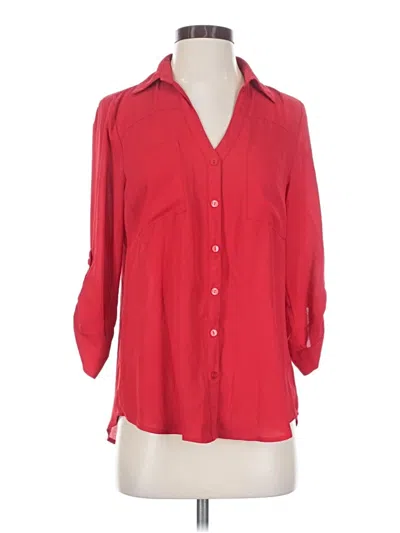 Pre-owned Bcx 3/4 Sleeve Blouse In Red