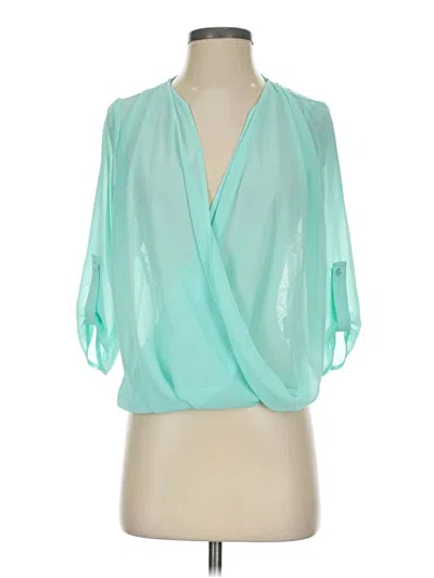 Pre-owned Bcx 3/4 Sleeve Blouse In Teal
