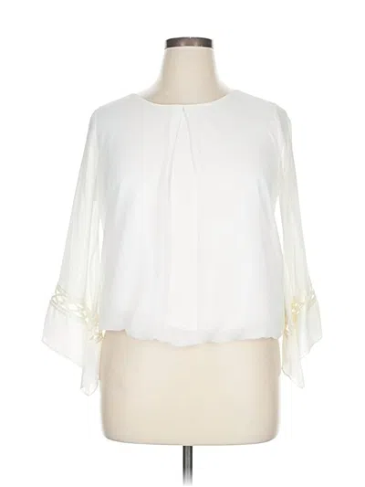 Pre-owned Bcx 3/4 Sleeve Blouse In White