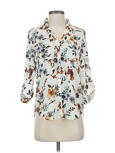 Pre-owned Bcx 3/4 Sleeve Blouse In White