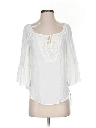 Pre-owned Bcx 3/4 Sleeve Blouse In White