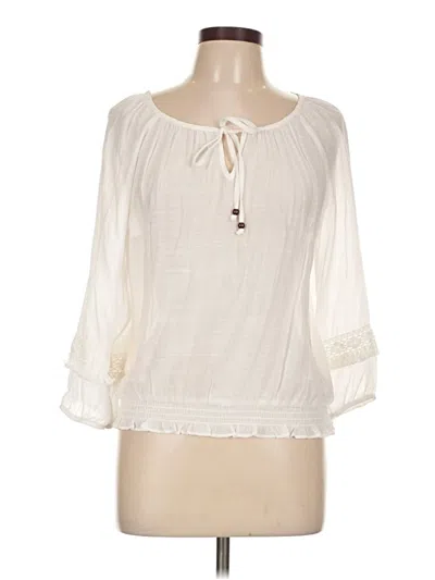Pre-owned Bcx 3/4 Sleeve Blouse In White