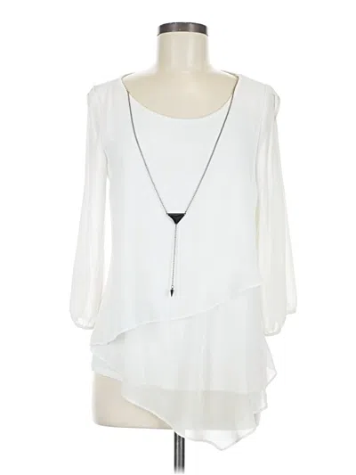 Pre-owned Bcx 3/4 Sleeve Blouse In White