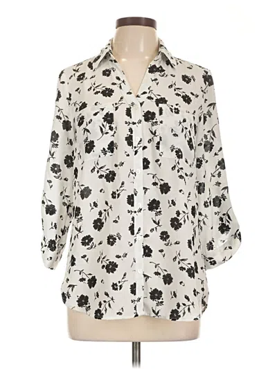 Pre-owned Bcx 3/4 Sleeve Blouse In White