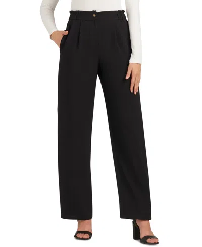 Bcx Air Flow Wide-leg Elasticated Pants In Black