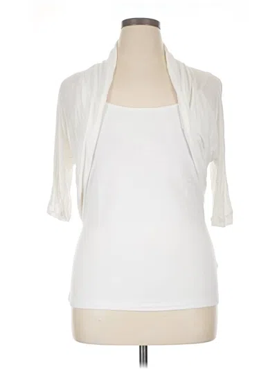 Pre-owned Bcx Cardigan Sweater In White