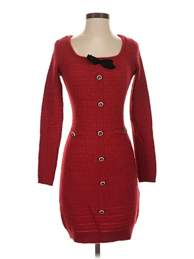 Pre-owned Bcx Casual Dress In Burgundy