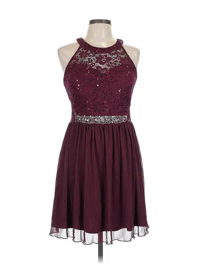 Pre-owned Bcx Cocktail Dress In Burgundy