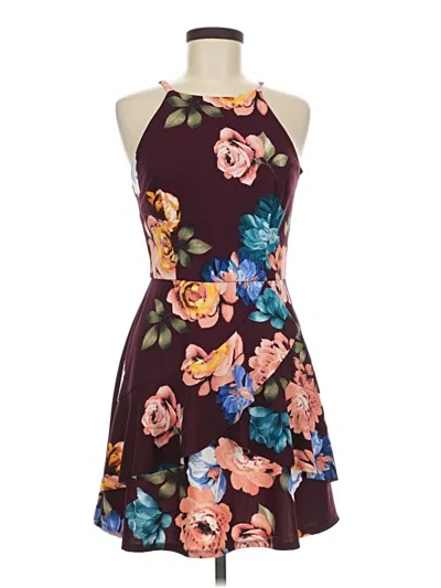 Pre-owned Bcx Cocktail Dress In Burgundy