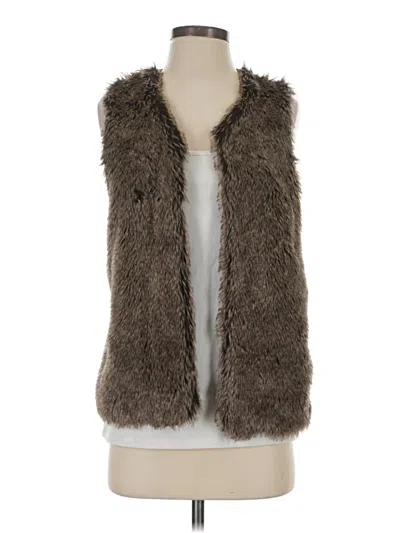 Pre-owned Bcx Faux Fur Vest In Brown