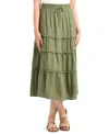 Bcx Junior's Resort Crinkle Midi Skirt In Green