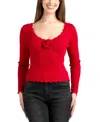 Bcx Junior's Sweetheart Pull-on Sweater In Red