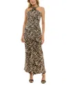 Bcx Juniors' Animal Print Halter Gown In Color 1