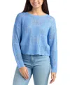 Bcx Juniors' Crewneck Pull-on Sweater In Blue