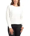 Bcx Juniors' Crewneck Pull On Sweater In White