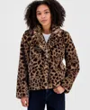 Bcx Juniors' Faux-fur Blazer In Animal Print