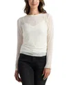 Bcx Juniors' Flocked Long-sleeve Top In White
