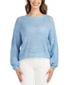 Bcx Juniors' Floral-embroidered Lightweight Sweater In Blue