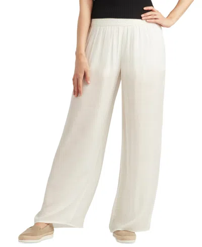 Bcx Juniors' Gauze Pull-on Pants In Off White