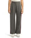 Bcx Juniors High-rise Pinstripe Wide-leg Pants In Gray