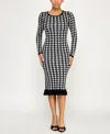 Bcx Juniors' Long Sleeve Midi Sweater Dress In Black