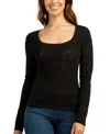 Bcx Juniors' Long-sleeve Pull-on Sweater In Black