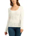 Bcx Juniors' Long-sleeve Pull-on Sweater In White