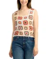 Bcx Juniors' Patchwork Square Crochet Tank In Multi